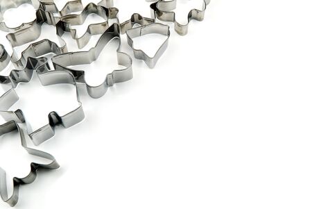 gingerbread cookie cutter. stainless steel molds for baking christmas cookies photo