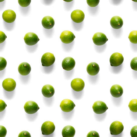 Seamless pattern with green lime. Tropical abstract Seamless pattern background. Fresh ripe Lime on...