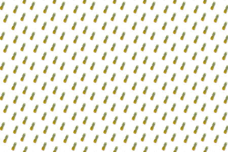 Pineapple set on white background. isolated pineapple on white background. Flat lay made from...