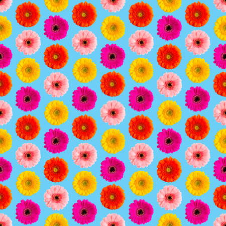 rosebud seamless pattern. head of rose bloom isolated on pink, vintage pop art. floral abstract...