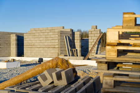 Construction site of a private house.