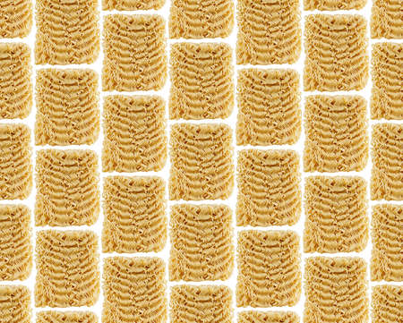 Instant noodles, seamless pattern on white backdrop. China Fast food.