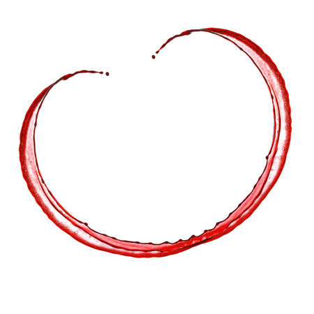 Isolated Red wine splash on white background.の写真素材