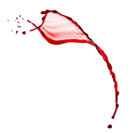 Isolated Red wine splash on white background.の写真素材