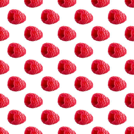 Seamless pattern with ripe raspberry. Berries abstract background. Raspberry pattern for package...