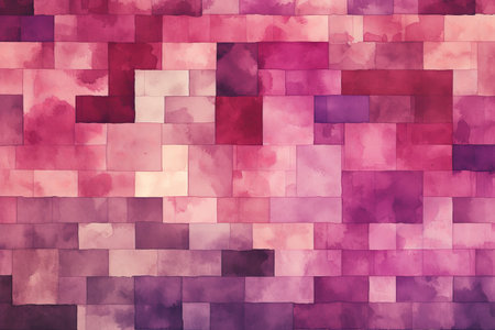Vibrant geometric purple, pink, and white texture background with dynamic patterns and elementsの素材