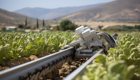 Revolutionizing agriculture robotic machines automating harvest assembly on modern farmsの素材