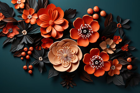 Intricately designed paper cuttings for chinese new year celebrations symbols of luck and prosperityの素材