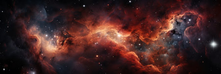 Vibrant space galaxy cloud illuminating night sky wonders of cosmos revealed through astronomyの素材
