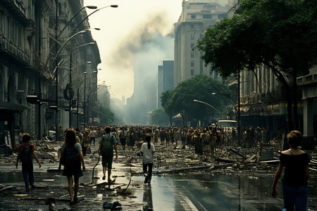 Devastating war in ukraine conflict, destruction, and struggle for peace in eastern europeの素材