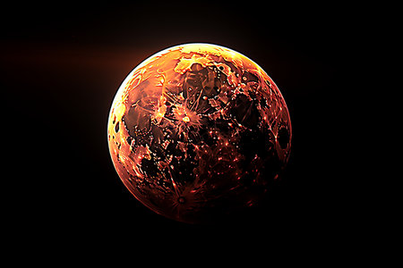 Glorious lunar eclipse captivating celestial phenomenon of the moon blocking the suns radiant lightの素材