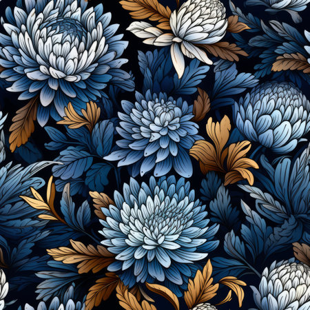 Captivating and colorful floral seamless pattern with a stunning array of vibrant colorsの素材