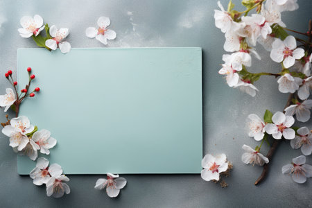 Elegant floral arrangement on soft green background for weddings, mothers day, womens dayの素材
