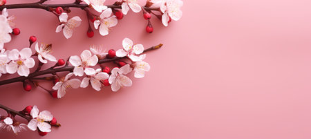 Elegant floral arrangement on soft pink background for weddings, mothers day, womens dayの素材