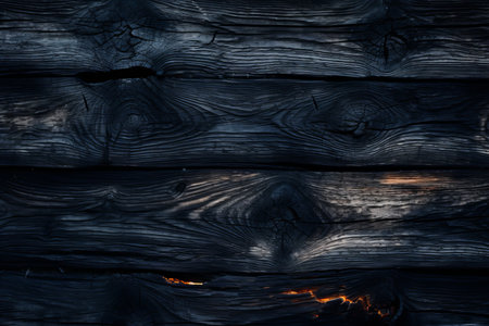 Abstract burnt wood texture background with dark charred marks for creative text placement, top viewの素材
