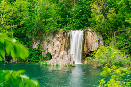 Majestic Waterfalls of Krka National Park - Captivating Natural Beauty in Croatiaの写真素材