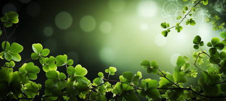Stunning stPatricks day wallpaper background in vibrant green tones for festive celebrationsの素材