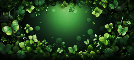 St patricks day wallpaper vibrant green tones background illustrating the festive spiritの素材