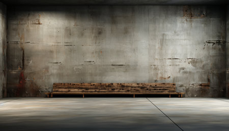 Empty room interior with textured concrete wall, high quality 3d render for design projectsの素材