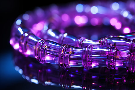 Fiber optic cable wire light background with bokeh lighting  communication technology 16k qualityの素材