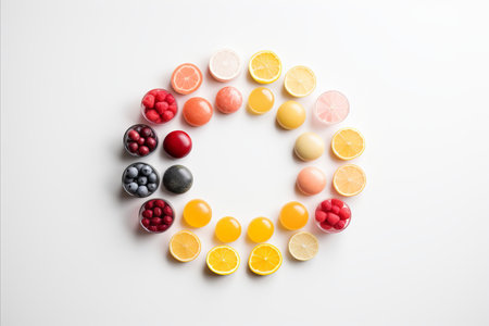 Nutritional food supplements on white background, ready for customized text or brandingの素材