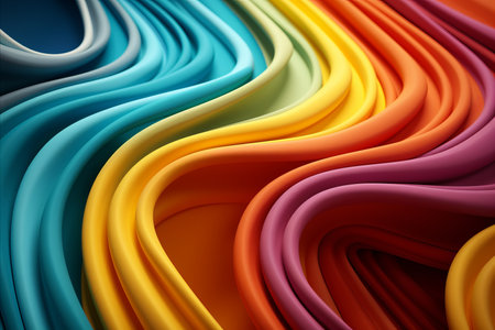 Exquisite and captivating 3d render showcasing a stunning abstract multicolor spectrumの素材