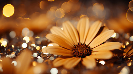 Whimsical sunflower dreams  vibrant bokeh background with captivating narrative effectの素材