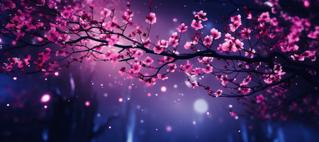Botanical garden with blooming flowers, meandering paths, and butterflies for eco friendly productsの素材