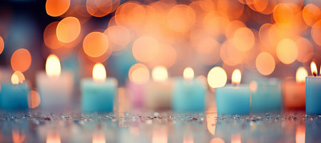 Blurred bokeh effect with mesmerizing shimmer and cybernetic inspired modern tech aestheticsの素材