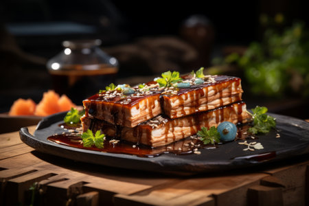 Chinese new year nian gao rice cakes   sticky and chewy texture  cultural significanceの素材