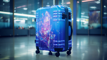 Enhance blurred bokeh with travel tech and booking interfaces, adding depth to tourism themed designの素材