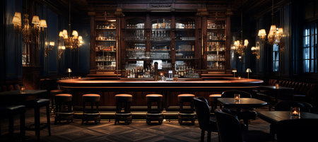 Ethereal transition  from softly blurred bokeh to enchanting bar ambiance with artisanal cocktailsの素材