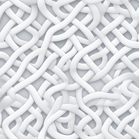 Stylish and intricate abstract geometric seamless pattern with a harmonious blend of white colorsの素材