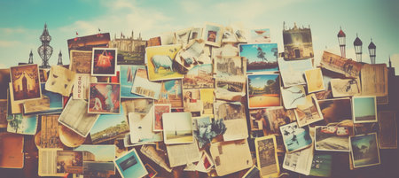 Vibrant collection of travel photos capturing captivating destinations from around the globeの素材