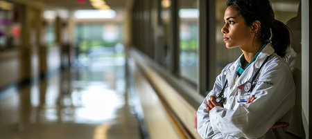 Dedicated medical professionals providing compassionate care and expertise in a hospital settingの素材