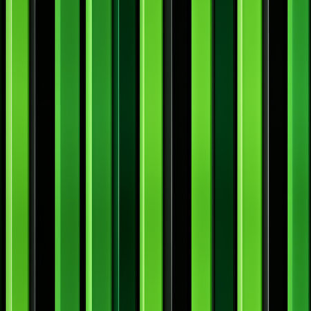 Seamless abstract geometric pattern with green and black diagonal stripes on dark backgroundの素材