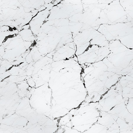 Immaculate and intricate seamless pattern displaying a captivating white marble textureの素材