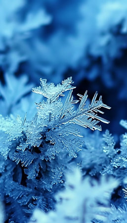 Whimsical cartoon style magical winter bokeh background for smartphone with a touch of enchantmentの素材