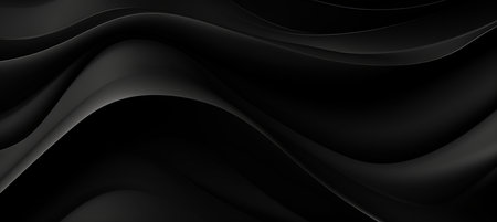 Abstract black waved background with elegant texture pattern and captivating flowing curvesの素材