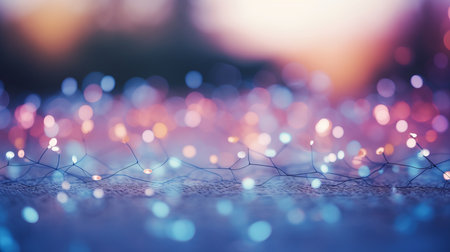 Shimmering cybernetic bokeh with futuristic tech aesthetics, creating captivating visualsの素材