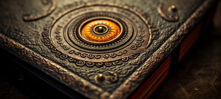 Close up of antique book s marbled endpapers with intricate swirling patterns and aged texturesの素材