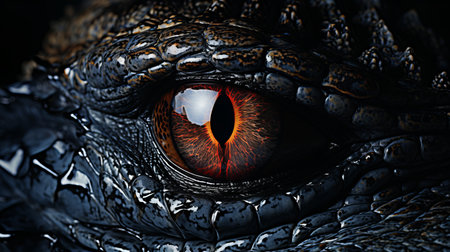 Captivating alligator portrait in natural habitat   mesmerizing wildlife photographyの素材