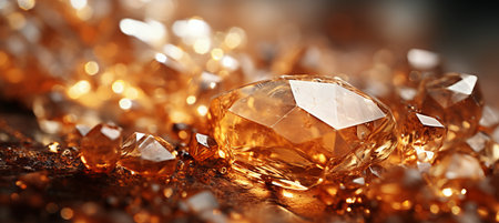Rare gemstone under magnification, revealing intricate inclusions and facets for jewelry enthusiastsの素材