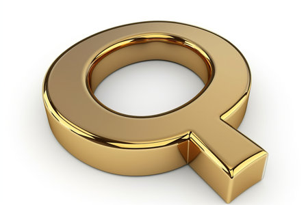 Capital letter q on a clean white background for use in design, typography, and educational projectsの素材