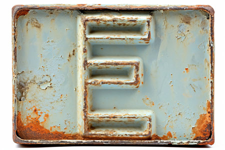 The letter  e  isolated on a plain white background for design concepts and typographic purposesの素材