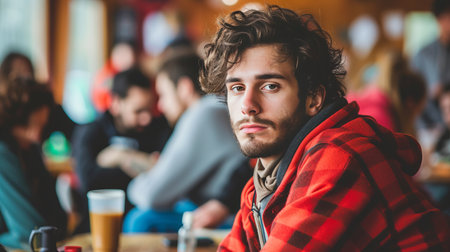 Seeking support at mental health and addiction group meeting in anonymous community spaceの素材