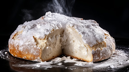 Delicious homemade sourdough bread photography for food recipe ideas and inspirationの素材