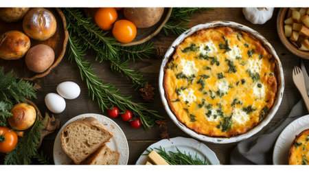 Savory baked potato with a generous amount of melted cheese, beautifully presented on a white dishの素材