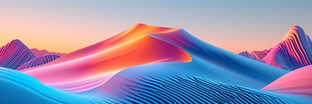 Colorful abstract wave lines background for keynote or presentation design on light backgroundの素材