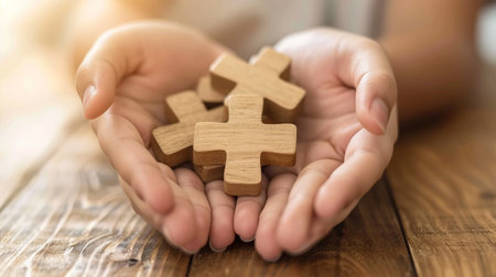 Healthcare and medical welfare concept with hands holding plus symbol and healthcare iconの素材